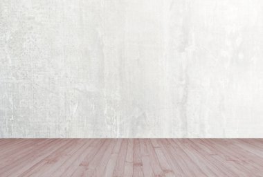 Ahşap zemin ve beton duvar arkaplanı
