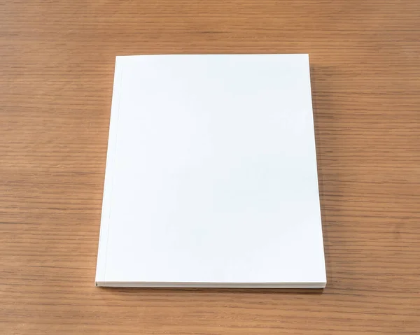 Modèle Livre Avec Couverture Blanche Vierge Broché Maquette Pour Catalogue — Photo