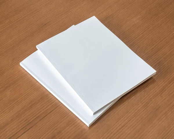 Modello Libro Con Copertina Bianca Bianca Bianca Modello Tascabile Catalogo — Foto Stock