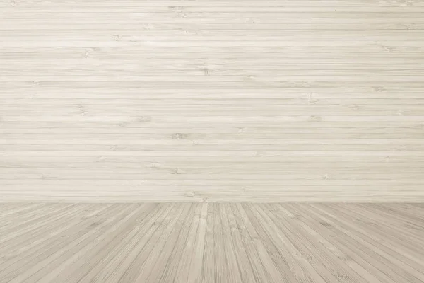 浅色乳白色深褐色地板和墙体木质部背景 — 图库照片