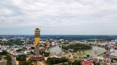 Roi Et, Tayland. 101. Kasaba hava manzaralı parkın simgesi. 