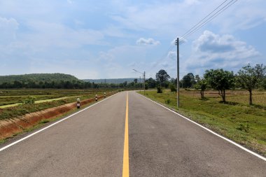 Asphalted yolun orta saha