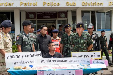 On June 25, 2015, soldiers and Police Patrol. Sakon Nakhon, Thai