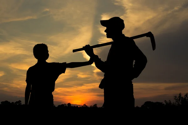 Çiftçi baba ve oğul