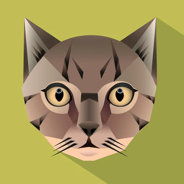 猫脸与平面设计 免版税图库矢量图片
