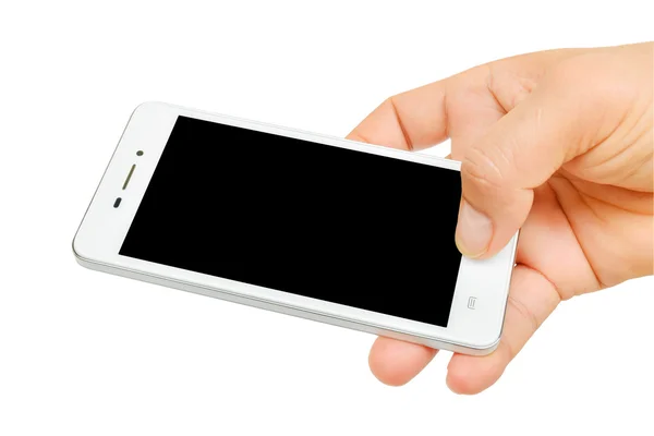 Boş ekranlı akıllı telefonu tut