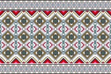 Çiçek desenli soyut geometrik etnik doğulu arka plan için geleneksel tasarım