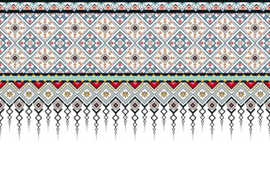 Çiçek desenli soyut geometrik etnik doğulu arka plan için geleneksel tasarım