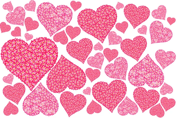 Flower pattern for a heart shape. — Stock Photo, Image