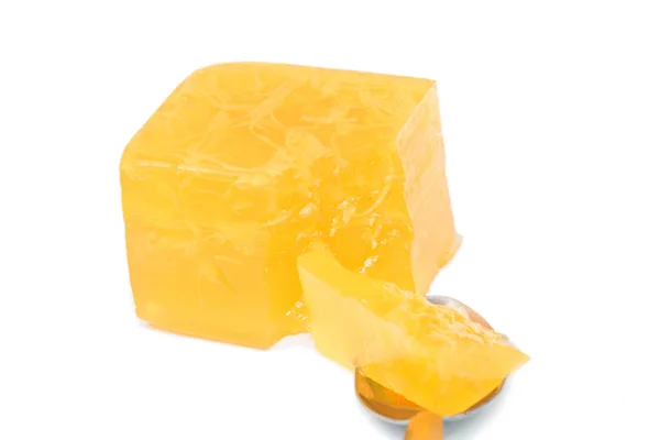 Jöleli şeker şurubu beyaz arka planda, Tayland tatlılar.