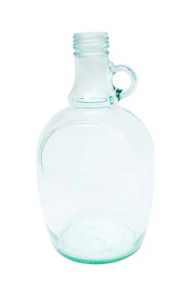 Empty glass bottle on white background Stock Photo