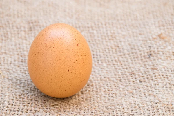 çuval arka plan üzerinde yumurta
