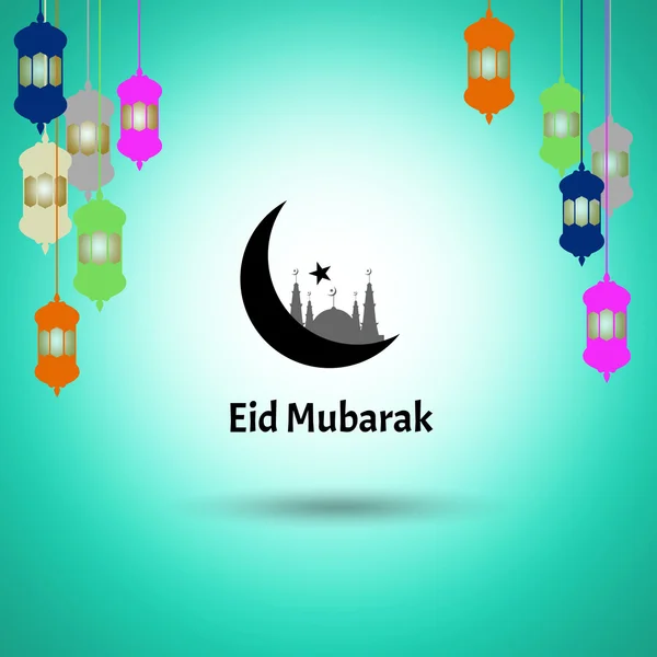 Eid-Mubarak voor viering van moslim. — Stockfoto
