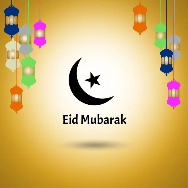 Eid-Mubarak Müslüman kutlamaları için. — Stok fotoğraf