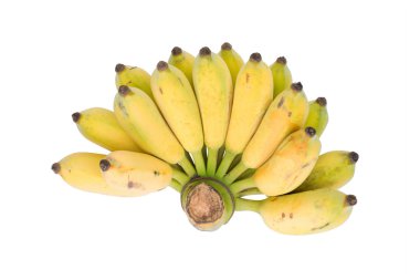 İzole muz ve parçası kırpma