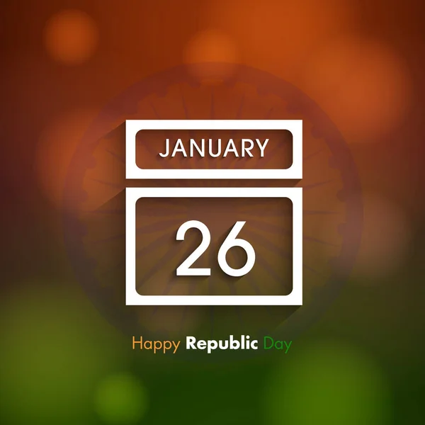 Ilustración Del Día República India Enero — Vector de stock
