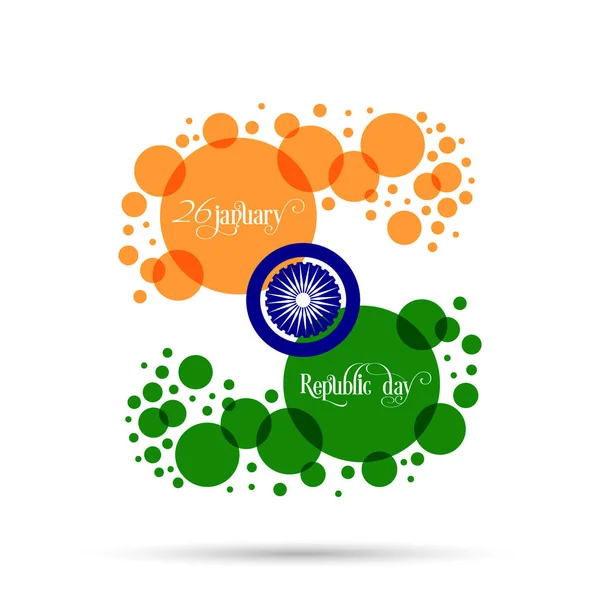 Indiai Köztársaság Napjának Illusztrációja Január — Stock Vector
