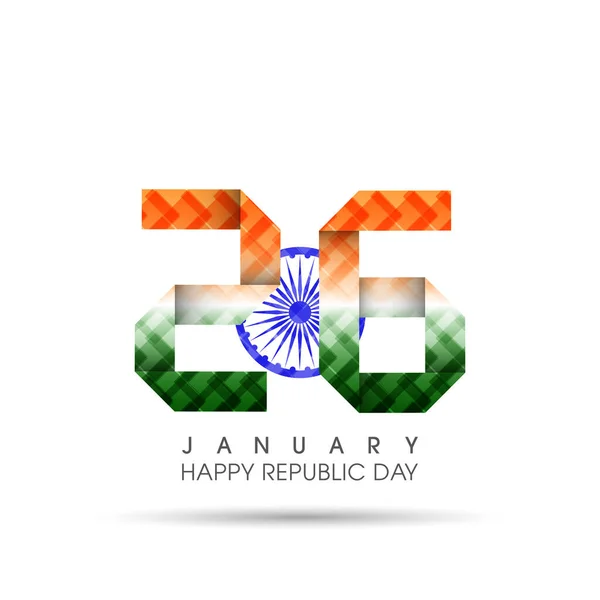 Ilustración Del Día República India Enero — Vector de stock