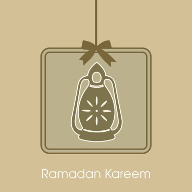 Müslüman festivali için Ramazan Kareem tebrik kartı.