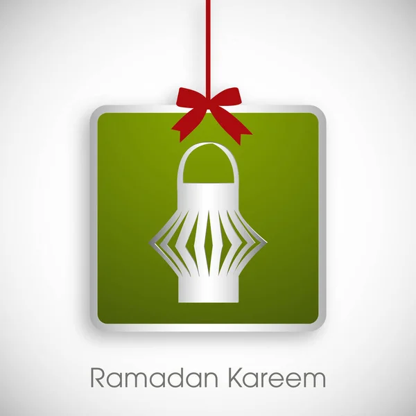 Ramadan Kareem Cartão Saudação Para Ocasião Festival Muçulmano — Vetor de Stock