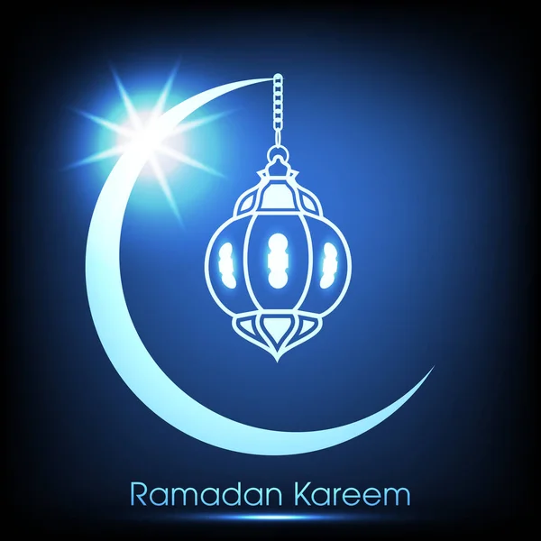 Ramadan Kareem Grußkarte Zum Muslimischen Fest — Stockvektor