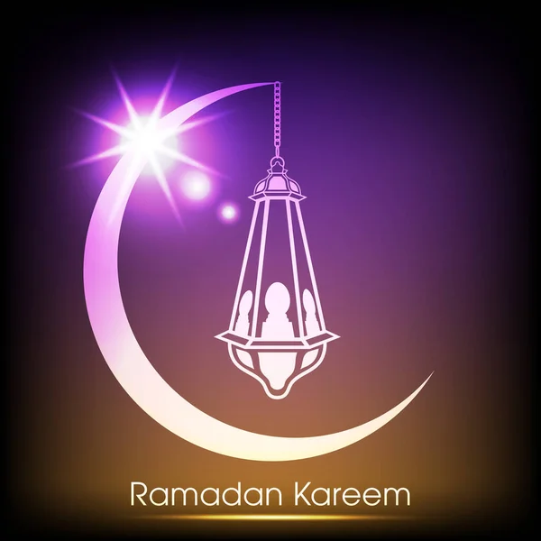 Ramadan Kareem Grußkarte Zum Muslimischen Fest — Stockvektor