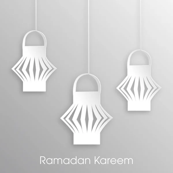 Ramadan Kareem Cartão Saudação Para Ocasião Festival Muçulmano — Vetor de Stock