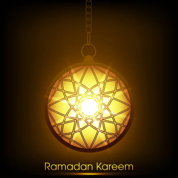 Ramadan Kareem Kartka Życzeniami Muzułmański Festiwal — Wektor stockowy