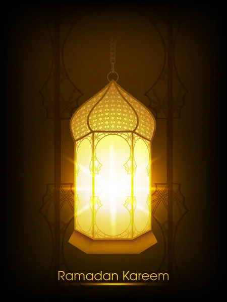 Ramadan Kareem Grußkarte Zum Muslimischen Fest — Stockvektor