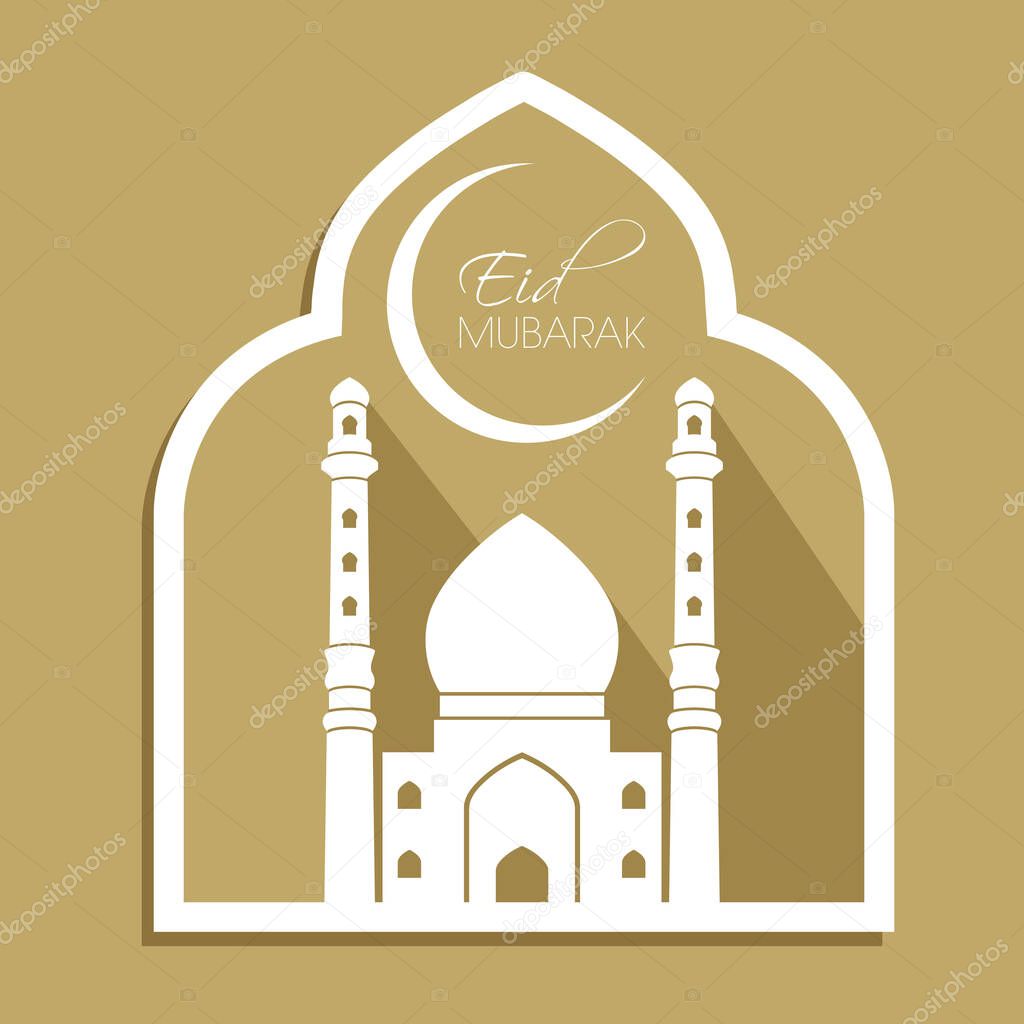 Illustration of Eid Mubarak for the celebration celebrate Muslim community festival.