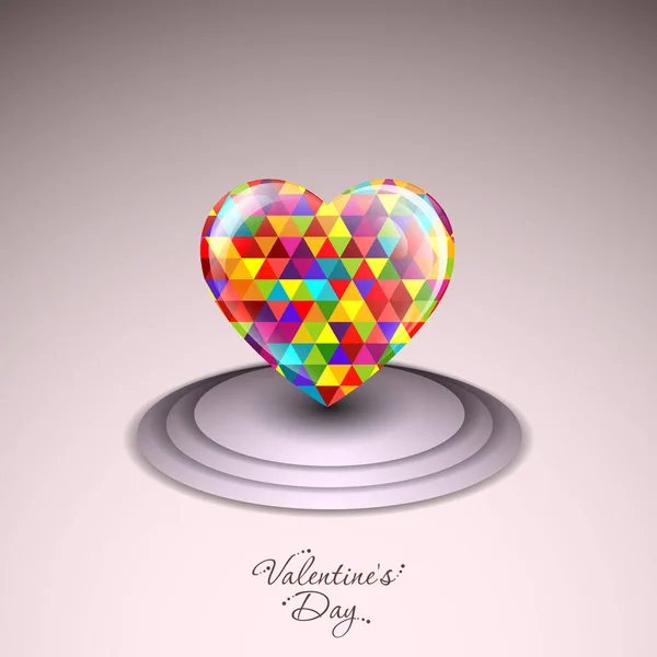 Illustrazione San Valentino Con Bella Calligrafia — Vettoriale Stock