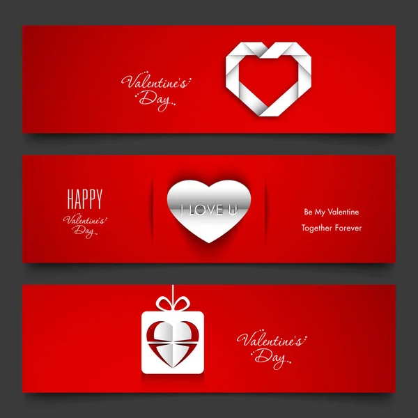 Website Header Oder Banner Zum Valentinstag Mit Wunderschöner Kalligrafie — Stockvektor