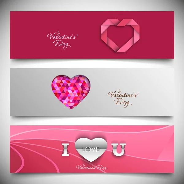 Website Header Oder Banner Zum Valentinstag Mit Wunderschöner Kalligrafie — Stockvektor