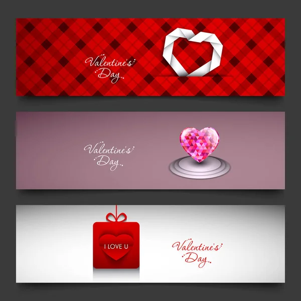 Website Header Oder Banner Zum Valentinstag Mit Wunderschöner Kalligrafie — Stockvektor