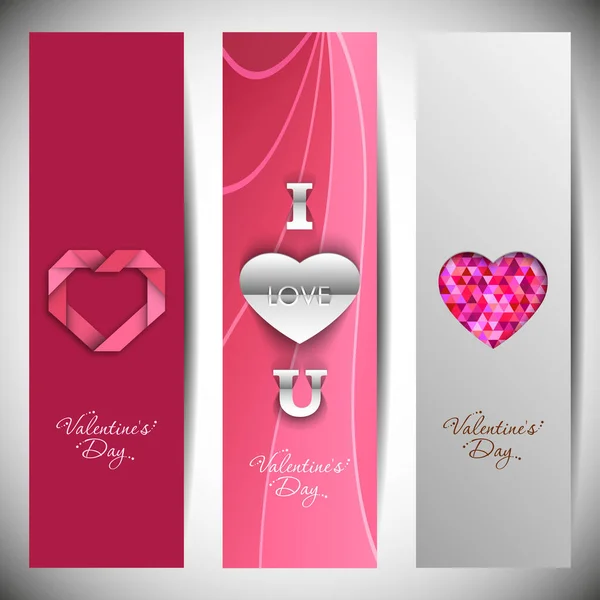 Website Header Banner Van Valentijnsdag Met Mooie Kalligrafie — Stockvector