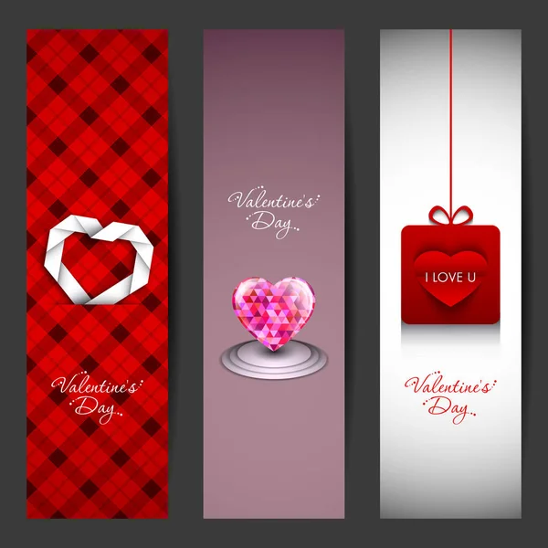 Website Header Oder Banner Zum Valentinstag Mit Wunderschöner Kalligrafie — Stockvektor