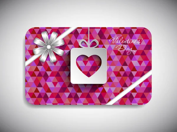 Gift Card Valentine Day Beautiful Calligraphy — Stock Vector