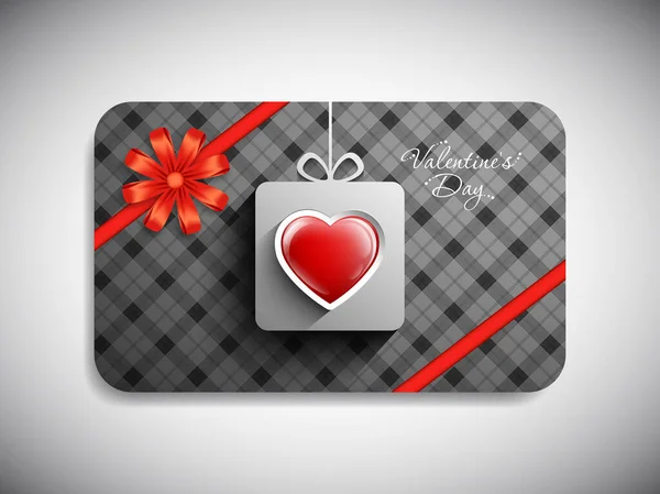 Gift Card Valentine Day Beautiful Calligraphy — Stock Vector