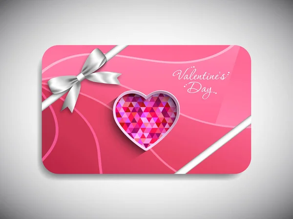 Gift Card Valentine Day Beautiful Calligraphy — Stock Vector