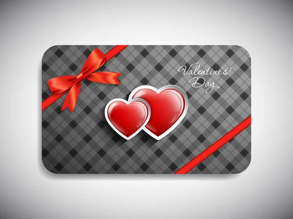 Gift Card Valentine Day Beautiful Calligraphy — Stock Vector