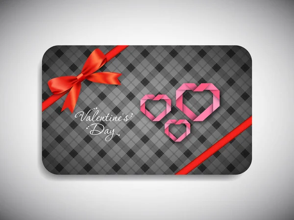 Gift Card Valentine Day Beautiful Calligraphy — Stock Vector