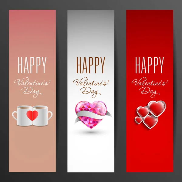 Header Banner Van Valentijnsdag Met Mooie Kalligrafie — Stockvector