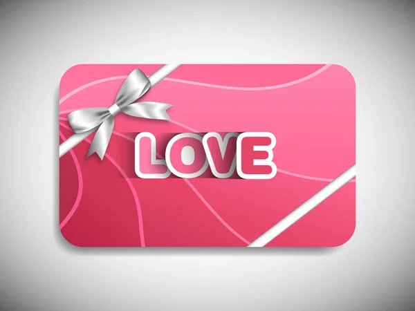 Gift Card Valentine Day Beautiful Calligraphy — Stock Vector