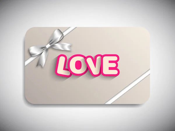 Tarjeta Regalo Del Día San Valentín Con Hermosa Caligrafía — Vector de stock