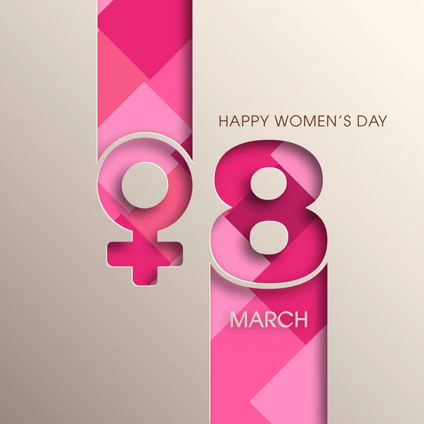 Illustration Zum Internationalen Frauentag März — Stockvektor