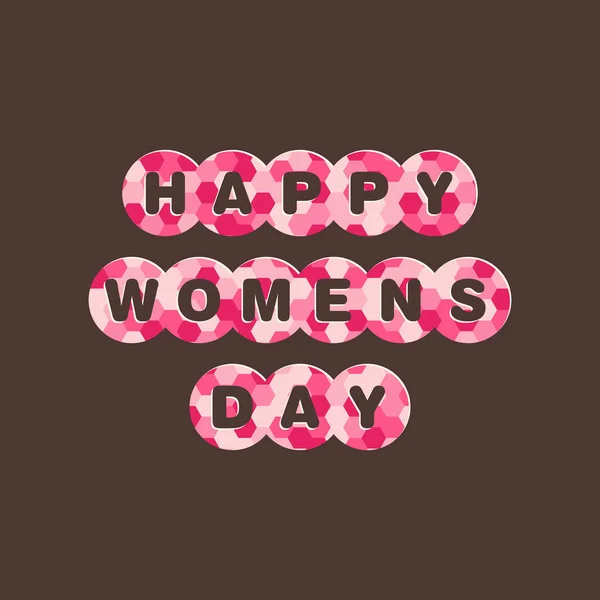 Uluslararası Kadınlar Günü Nün Görünümü Mart — Stok Vektör