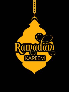 Müslüman cemaati festivali için Ramazan Kareem 'in kaligrafik metni.
