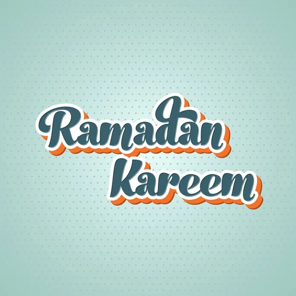 Ramadan Kareem Kalligráfiai Szövege Muszlim Közösségi Fesztivál Ünnepségére — Stock Vector