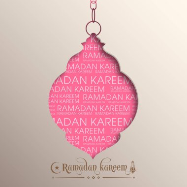 Müslüman cemaati kutlaması için Ramazan tebrik kartı..