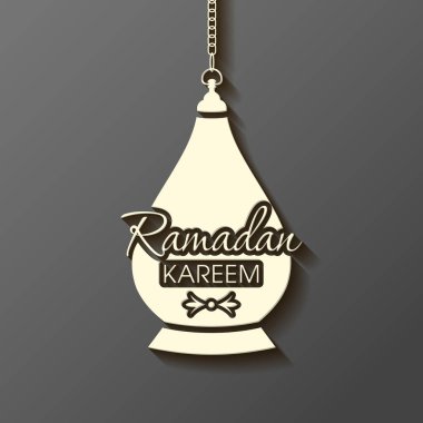 Müslüman cemaati kutlaması için Ramazan Kareem tebrik kartı..